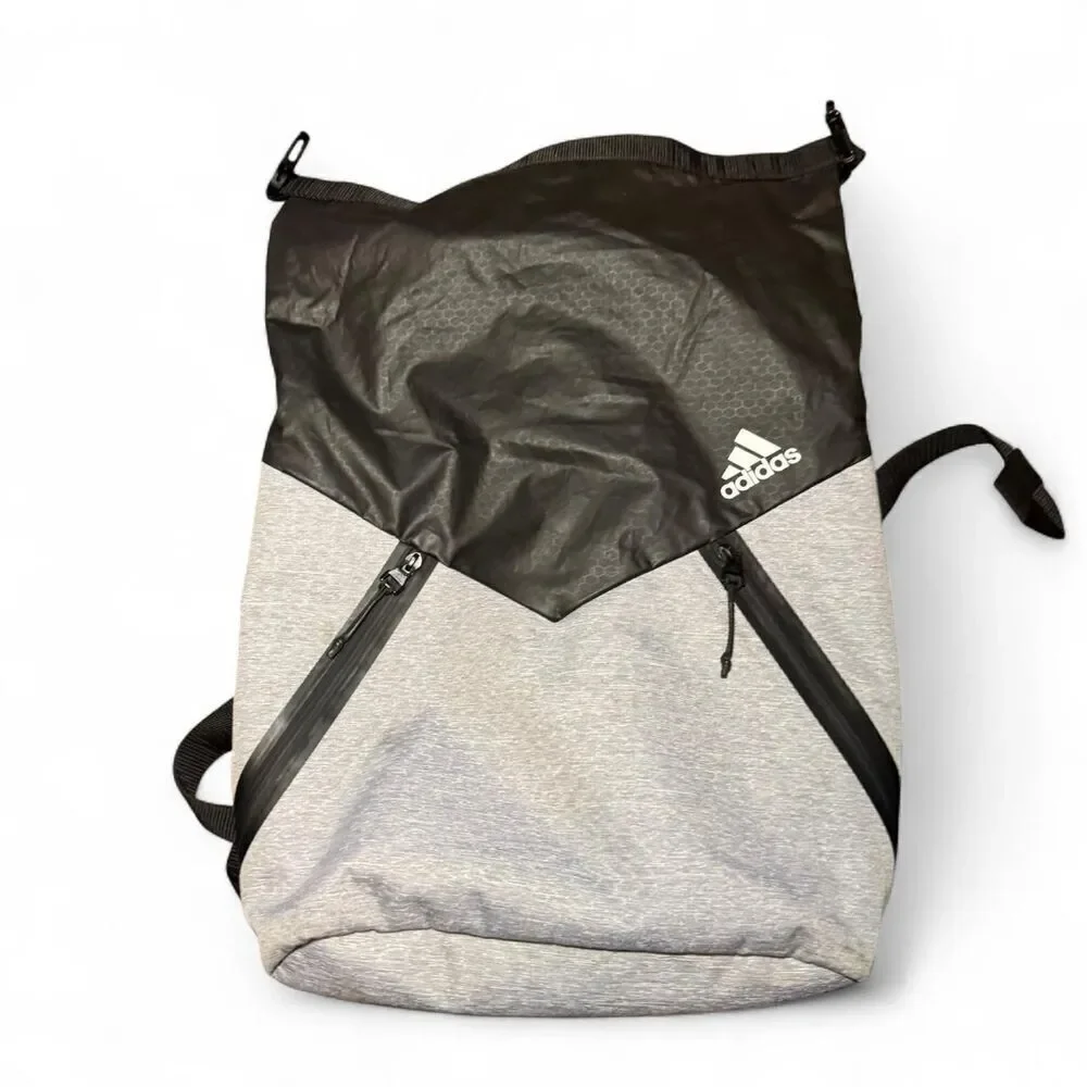 Adidas Sport ID Pack Sackpack grey and black athletic gym bag